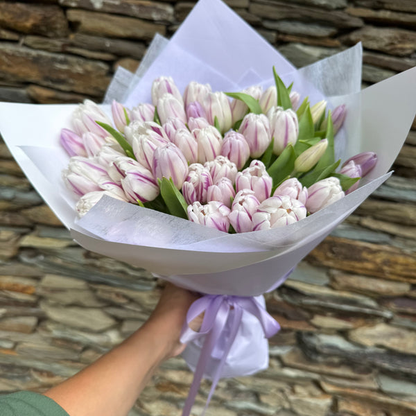 Bouquet "Tulip Harmony" - tulips. The photo shows a small size.